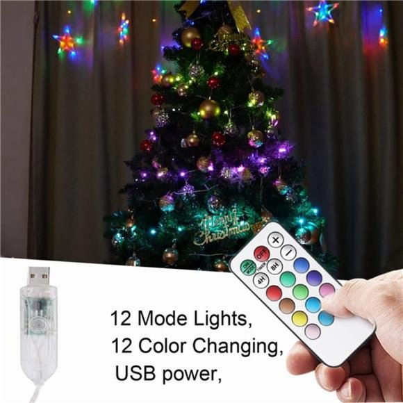 33ft Color Changing Fairy Lights, 100 LED USB Fairy String Lights with Remote - Picture 2 of 6